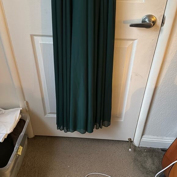 David's Bridal Celebrate DB Studio High-Neck Mesh Dress Juniper Green size 4 NWT - Picture 6 of 11